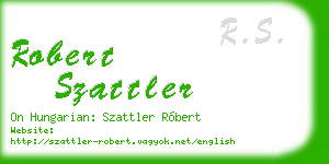 robert szattler business card