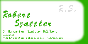 robert szattler business card